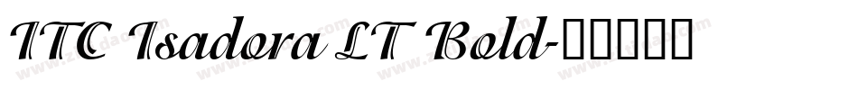 ITC Isadora LT Bold字体转换